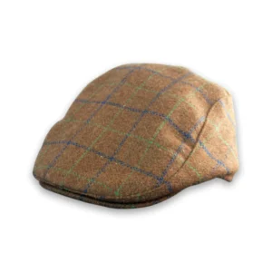 Large Brown Check Flat cap