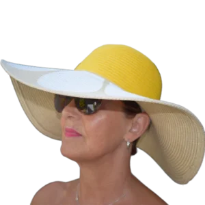 Wide Brim Ladies Sunflower Hat