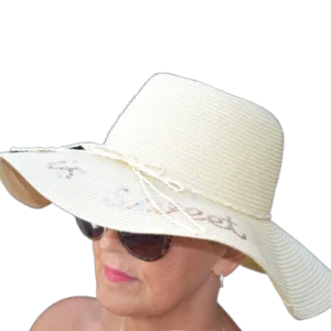 Ladies One Size "Life is Sweet" Sun Hat Creme