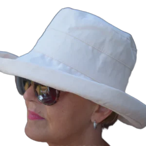 Light Peach Ladies Cotton Adjustable Size Sunhat (Crushable)