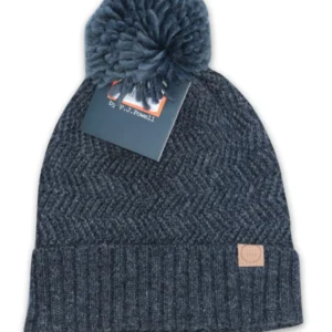 Mens Grey Bobble Hat