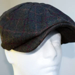 Dark Olive Baker Boy/ 8 Piece Cap