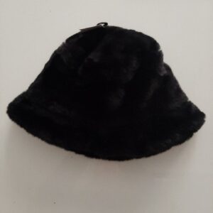 Black Faux fur hat